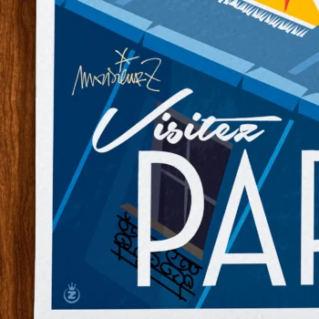Affiche paris Signée Monsieur Z, Tirage d'art,