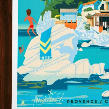 Affiche toulon Signée Monsieur Z, Tirage d'art,