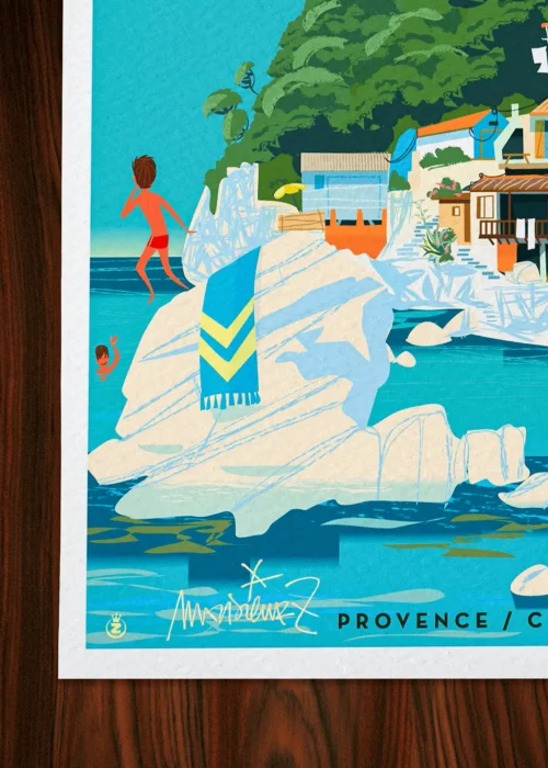 Affiche toulon Signée Monsieur Z, Tirage d'art,