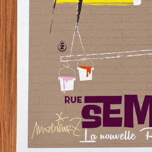 Affiche Signée Monsieur Z, Tirage d'art,