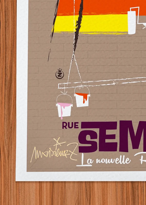 Signature-062 Affiche Signée Monsieur Z, Tirage d'art,