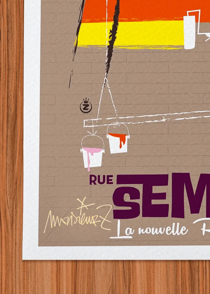 Signature-062 Affiche Signée Monsieur Z, Tirage d'art,