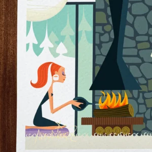 Affiche ski Signée Monsieur Z, Tirage d'art,