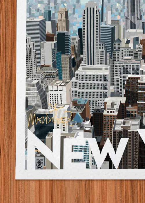 Affiche Nyc Signée Monsieur Z, Tirage d'art,