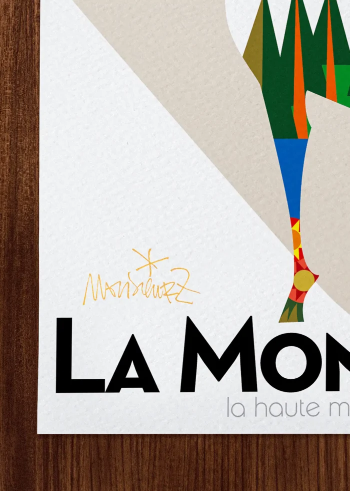 Signature-081 Affiche Montagne Signée Monsieur Z, Tirage d'art,