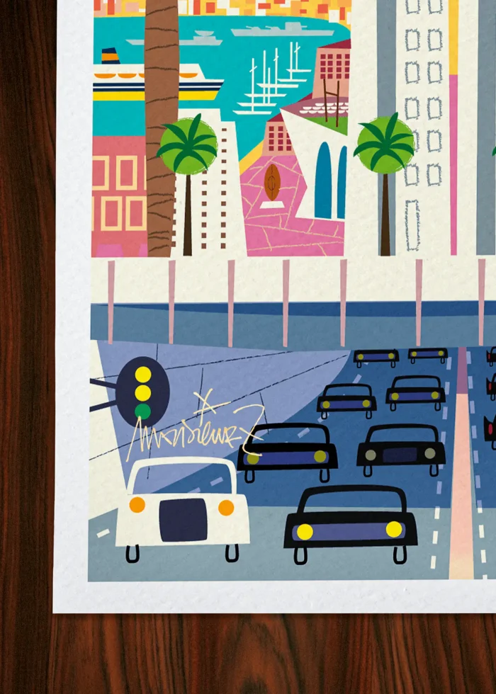 Signature-083 Affiche Toulon Signée Monsieur Z, Tirage d'art,