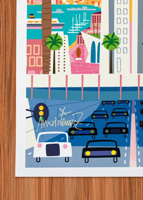 Affiche Toulon Signée Monsieur Z, Tirage d'art,