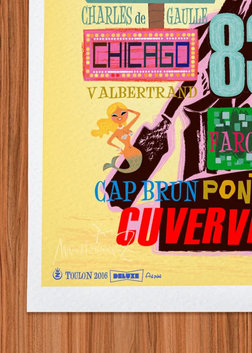 Affiche Toulon Signée Monsieur Z, Tirage d'art,