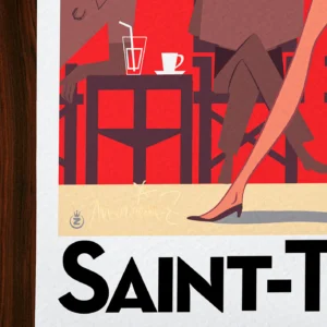 Affiche Saint-tropez Signée Monsieur Z, Tirage d'art,
