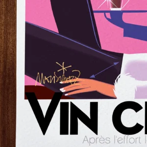 Affiche ski Signée Monsieur Z, Tirage d'art,