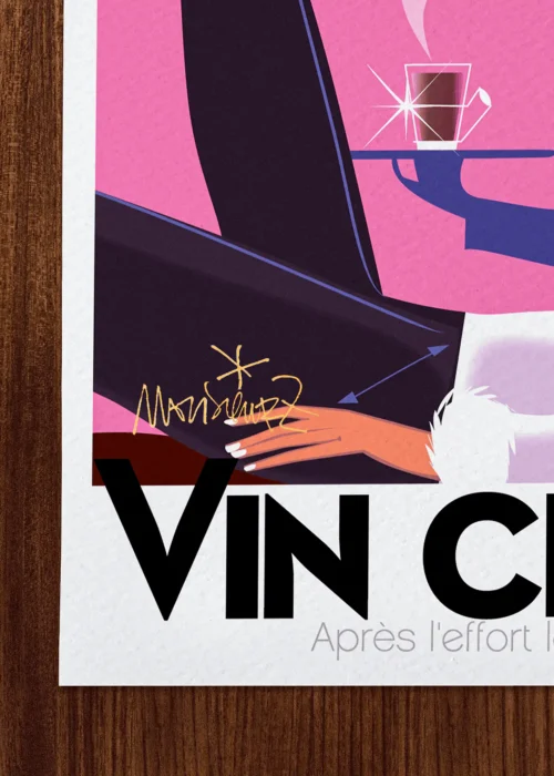 Affiche ski Signée Monsieur Z, Tirage d'art,