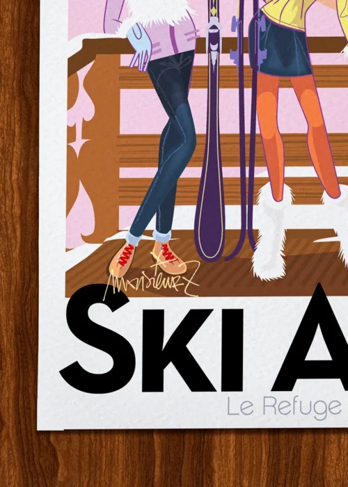 Affiche Alpes Signée Monsieur Z, Tirage d'art,