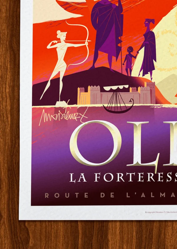 Signature-097 Affiche Olbia Signée Monsieur Z, Tirage d'art,