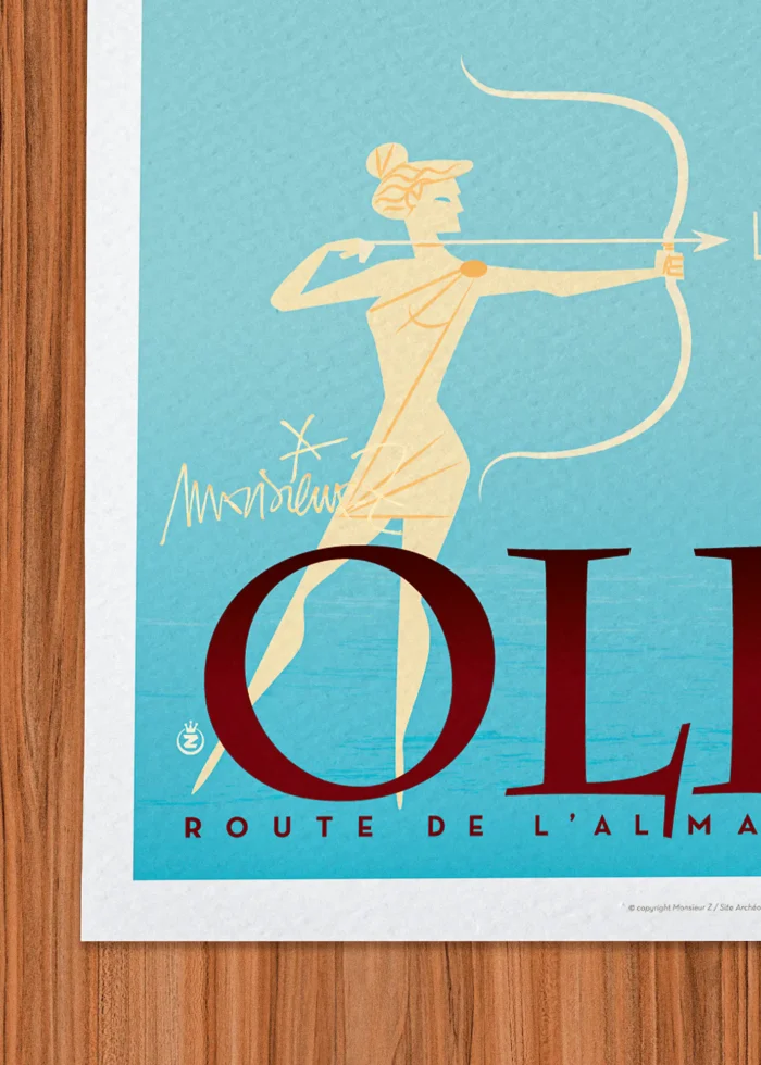 Signature-098 Affiche Olbia Signée Monsieur Z, Tirage d'art,