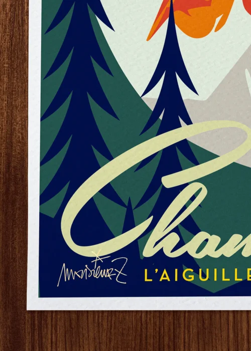Affiche Montagne Signée Monsieur Z, Tirage d'art,