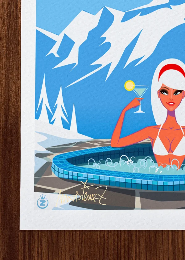 Signature-101 Affiche Montagne Signée Monsieur Z, Tirage d'art,