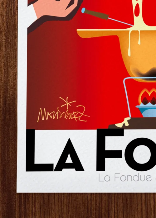 Affiche Montagne Signée Monsieur Z, Tirage d'art,