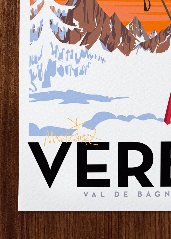 Signature-105 Affiche Montagne Signée Monsieur Z, Tirage d'art,