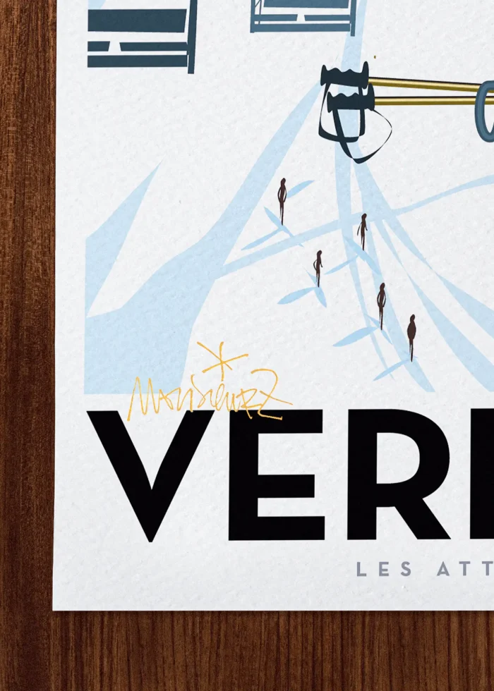 Signature-106 Affiche Montagne Signée Monsieur Z, Tirage d'art,