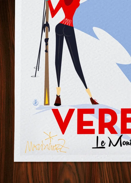 Affiche Montagne Signée Monsieur Z, Tirage d'art,