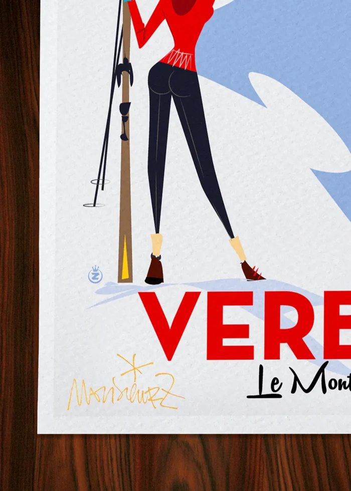 Signature-110 Affiche Montagne Signée Monsieur Z, Tirage d'art,