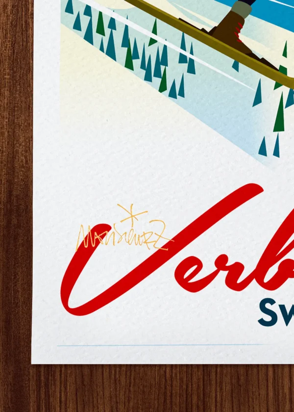 Signature-111 Affiche Montagne Signée Monsieur Z, Tirage d'art,