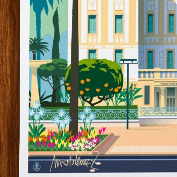 Affiche Hyères Signée Monsieur Z, Tirage d'art,