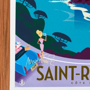 Affiche Saint-raph Signée Monsieur Z, Tirage d'art,