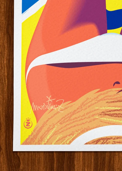 Affiche côte d'azur Signée Monsieur Z, Tirage d'art,