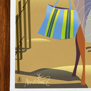 Affiche côte d'azur Signée Monsieur Z, Tirage d'art,