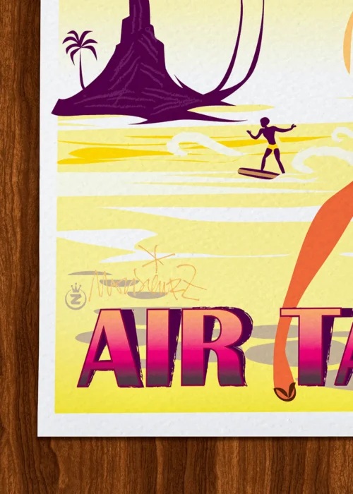 Affiche îles Signée Monsieur Z, Tirage d'art,