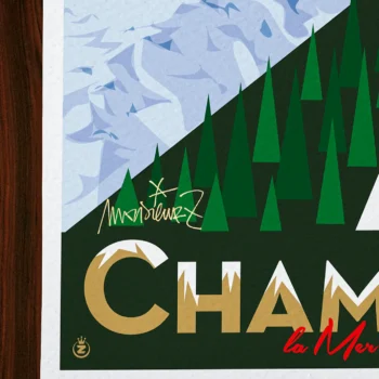 Affiche montagne Signée Monsieur Z, Tirage d'art,