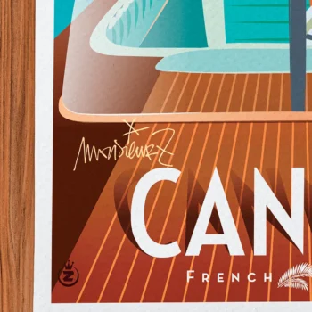 Affiche Cannes Signée Monsieur Z, Tirage d'art,