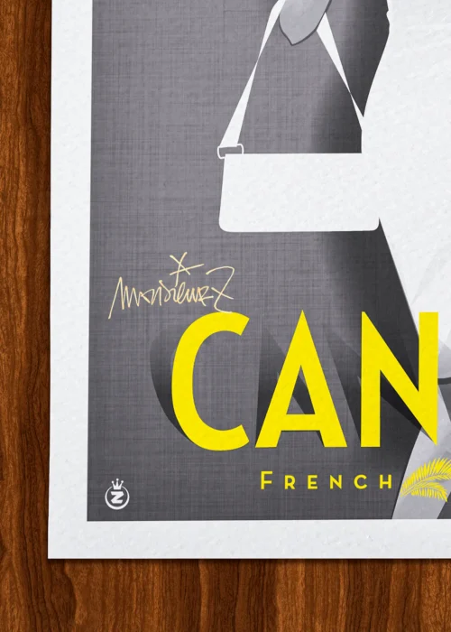 Affiche Cannes Signée Monsieur Z, Tirage d'art,