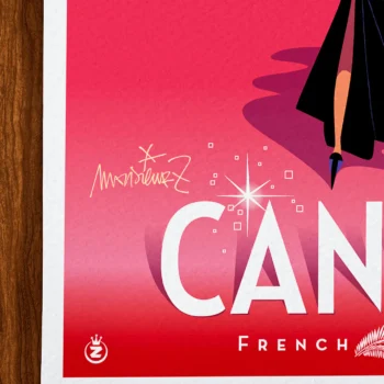 Affiche Cannes Signée Monsieur Z, Tirage d'art,