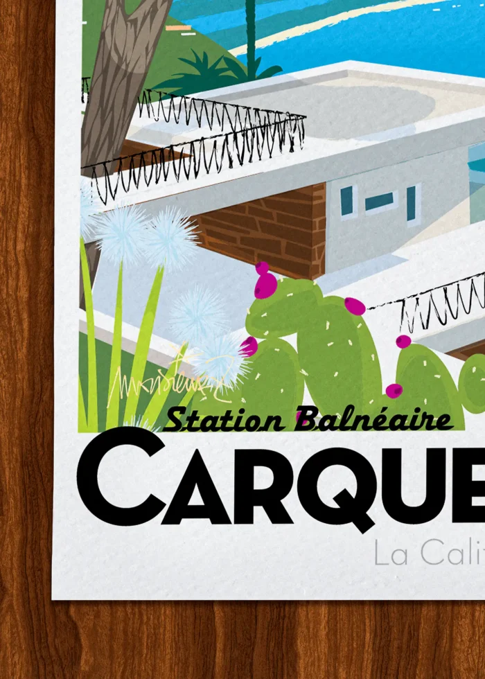Signature-143 Affiche Carqueiranne Signée Monsieur Z, Tirage d'art,