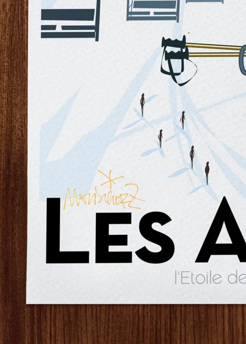 Affiche Alpes Signée Monsieur Z, Tirage d'art,