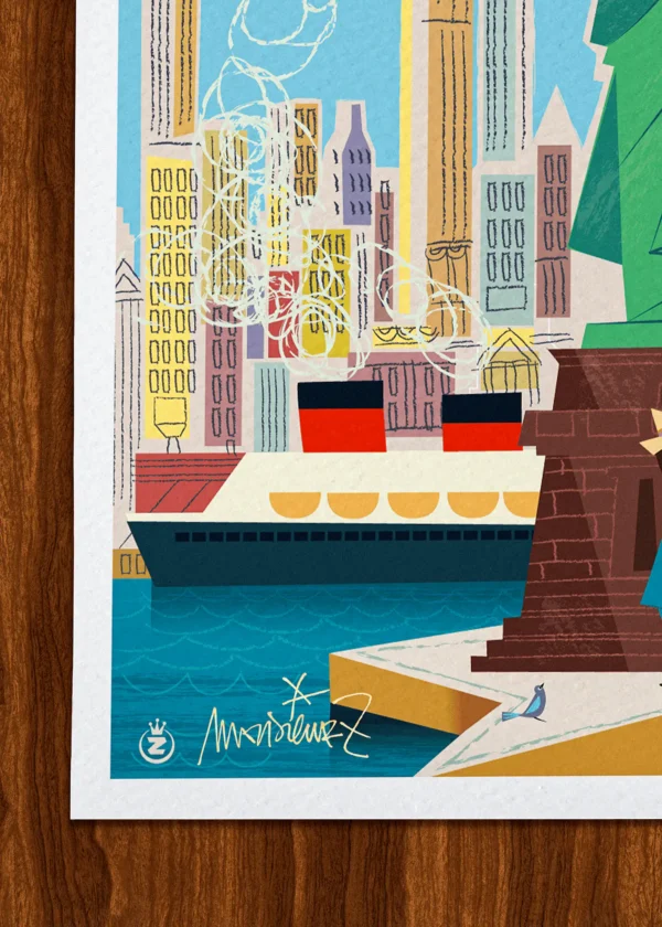 Signature-164 Affiche Nyc Signée Monsieur Z, Tirage d'art,