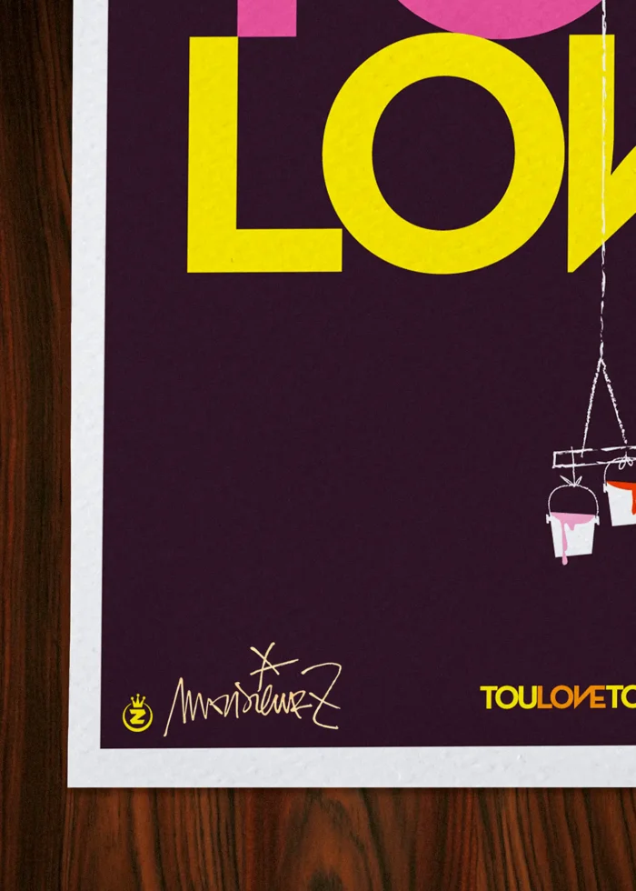 Signature-166 Affiche Toulon Signée Monsieur Z, Tirage d'art,