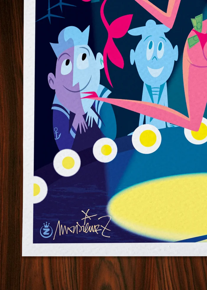 Signature-170 Affiche Toulon Signée Monsieur Z, Tirage d'art,