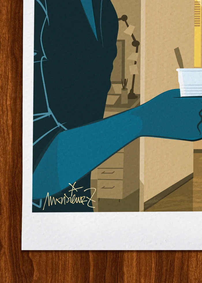 Signature-176 Affiche Café Signée Monsieur Z, Tirage d'art,