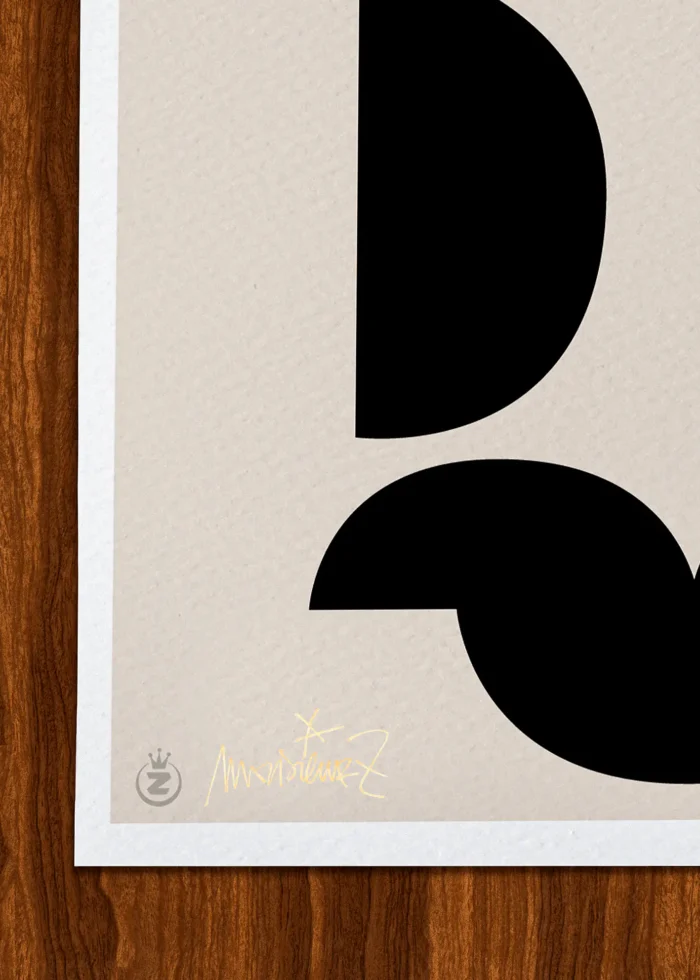 Signature-179 Affiche Abstrait Signée Monsieur Z, Tirage d'art,