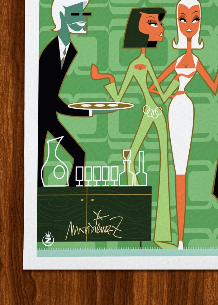 Signature-180 Affiche Vintage Signée Monsieur Z, Tirage d'art,