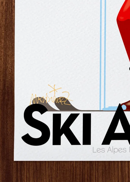 Affiche Alpes Signée Monsieur Z, Tirage d'art,