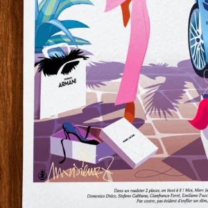 Affiche mode Signée Monsieur Z, Tirage d'art,