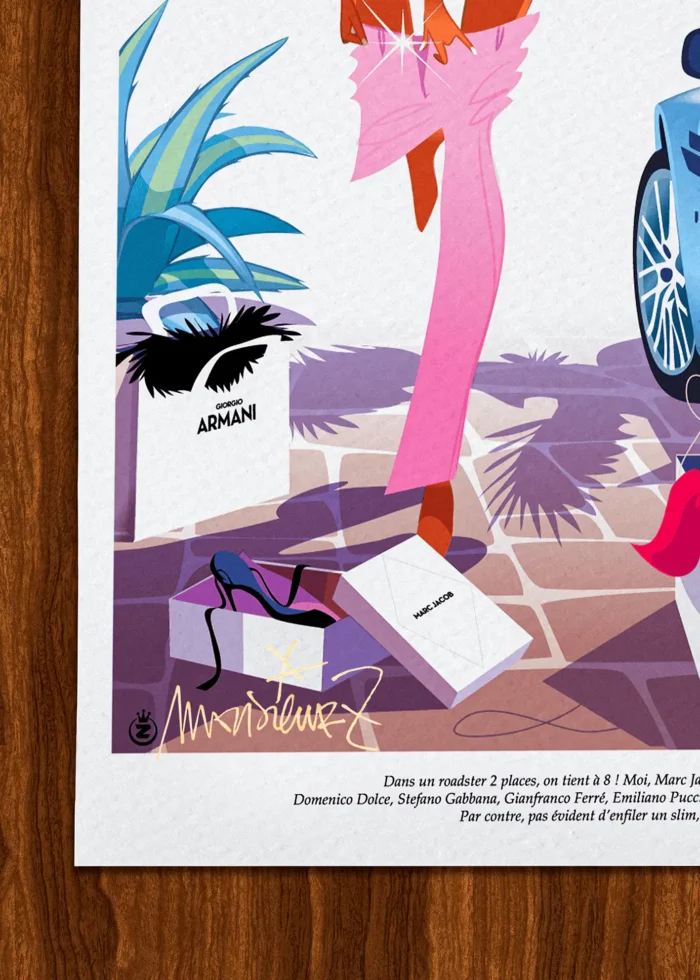 Signature-193 Affiche mode Signée Monsieur Z, Tirage d'art,