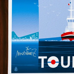 Affiche Toulon Signée Monsieur Z, Tirage d'art,