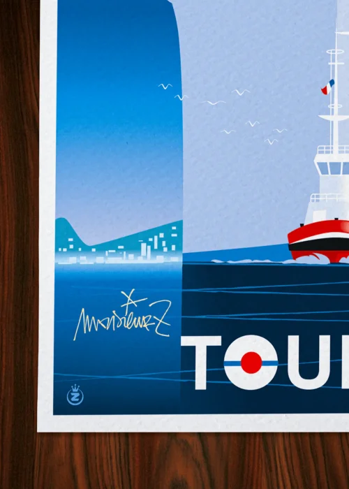 Affiche Toulon Signée Monsieur Z, Tirage d'art,