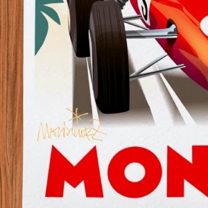 Affiche Monaco Signée Monsieur Z, Tirage d'art,