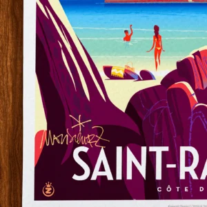 Affiche Saint-raph Signée Monsieur Z, Tirage d'art,